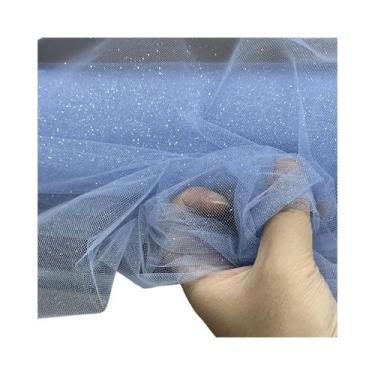 Imagem de Tecido De Tule Com Lantejoulas Azul E Vermelho Para Roupas Infantis, V