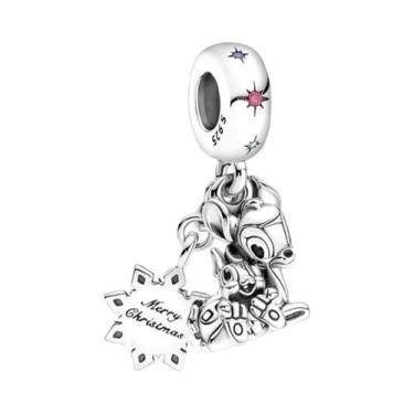 Imagem de Pingente De Charme Lilo & Stitch Angel Em Prata 925 Para DIY, Presente