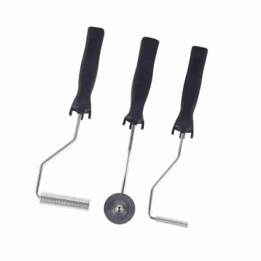 Imagem de Acouto Rolo de Laminação de Fibra de Vidro Liga de Alumínio Rolo de Laminação de Bolha de Fibra de Vidro Alça ABS Trabalho GRP Laminação de de Bolha - Rolos de Pintura (3 unidades)