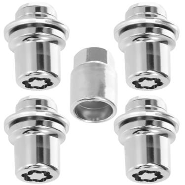 Imagem de Conjunto de porcas de trava de roda M12 x 1,5 com chave, 00276-00900 porca de trava de roda adequada para Toyota Avalon Camry Corolla Mirai Prius Sienna Tacoma Lexus