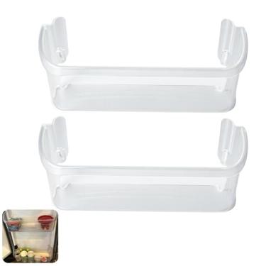 Imagem de HLZDS 242126602 Compartimento de porta de geladeira (pacote com 2) compatível com Frigidaire FFSS2615TE0 FFSS2615TP0 FFSS2615TS0 prateleira inferior da porta, substitui 4547407 AP6278233 PS12364199