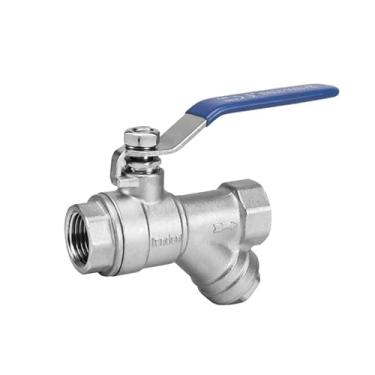 Imagem de Filtro de rosca interna de aço inoxidável 304 rosca de aço inoxidável válvula de filtro em forma de Y 1/2 3/4 2.5 cm 1-1/4 1-1/2 5.1 cm (válvula de esfera de filtro, 1-1/10.2 cm)