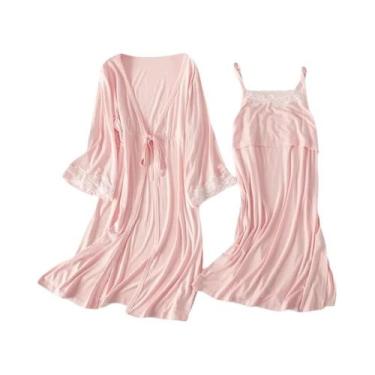 Imagem de Camisola De Maternidade Para Hospital, Pijama De Renda Para Mulheres G