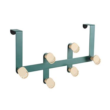 Imagem de Cabide de parede para pendurar na parede cabide de porta cabide de armário de cozinha suporte de armazenamento de toalha de banheiro doméstico cabide de cabide montado na parede (cor: B) (verde)