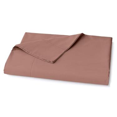 Imagem de Lane Linen Lençol de cima king size 100% algodão orgânico (274 x 264 cm) - Lençol de cima king super macio 100% algodão - Lençol de cama de algodão leve e durável - Rose Dawn