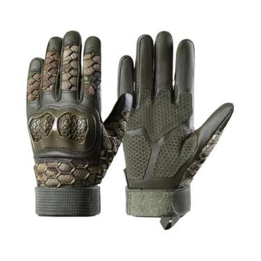 Imagem de Luvas Táticas Militares De Dedo Inteiro Para Motocicleta Com Proteção 