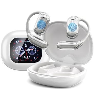 Imagem de Fones de ouvido de tradução AI em tempo real - Fones de ouvido tradutores para 144 idiomas, tela LCD sensível ao toque, design de orelha aberta, fones de ouvido de tradução, Audífonos Traductores