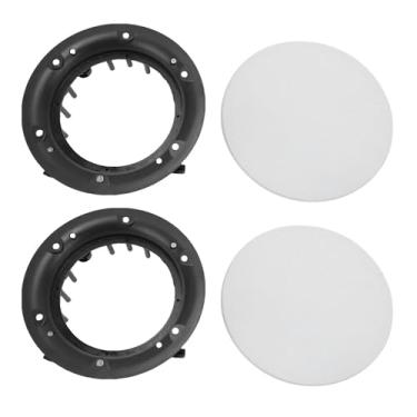 Imagem de EBTOOLS 2 Peças de Grades de Alto-falante de 9,25 Polegadas, Tampa de Malha de Metal Branca Pintável Com Base de Montagem ABS e Parafusos Pré-instalados, para Alto-falantes de Teto e