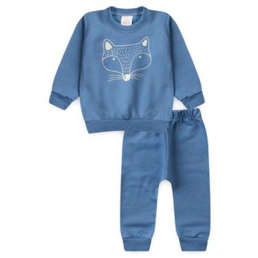 Imagem de Conjunto Infantil Inverno Moletom Peluciado Calça Saruel Duma Kids, 3,
