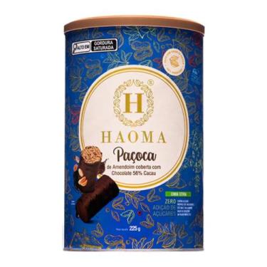 Imagem de Paçoca Amendoim com Chocolate 56% Cacau Linha Stevia Haoma  225g