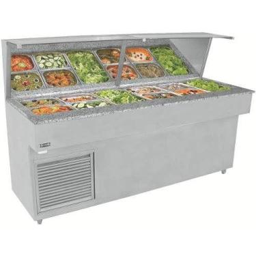 Imagem de Self Service Refrigerado Encosto Fritomaq 8 Cubas Granito, 220V