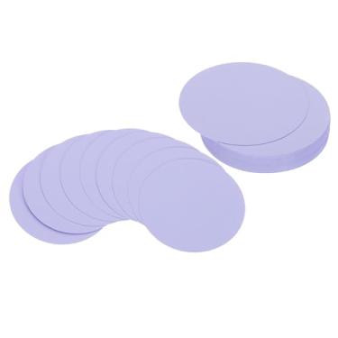 Imagem de Generic Porta-cartões circulares de 7,6 cm, 50 peças de papel com recortes de formato redondo, porta-copos grossos para projetos de artesanato, decoração de quadro de avisos, roxo claro