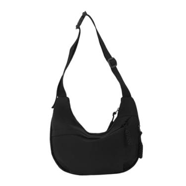 Imagem de Fiocias Bolsa transversal versátil, estilo dumpling, ideal para praia, compras, esportes, exercícios e viagens, Preto