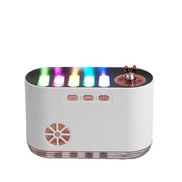 Imagem de Umidificador e Aromatizador de Ar Ultrassônico 700ml com 20 Cores LED, Timer, 30dB Super Silencioso – Difusor Elétrico 5 em 1 para Aromaterapia e Umidificação(Branco)