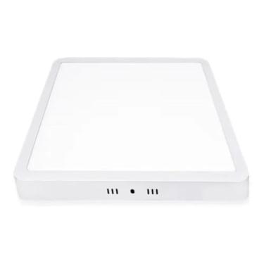 Imagem de Plafon LED 25W Sobrepor Quadrado 3000K Branco Quente para Teto, Luz Suave e Eficiente