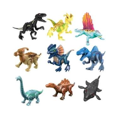 Imagem de Blocos De Montar Dinossauros Jurássicos Tyrannosaurus Rex Velociraptor