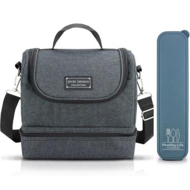 Imagem de Bolsa Térmica Lancheira Necessaire Concept Marmita Lanches Bebidas 2 C