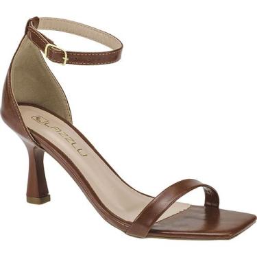 Imagem de Sandália Feminina Salto Taça Fino Médio Festa Copinho Cor:CarameloTama