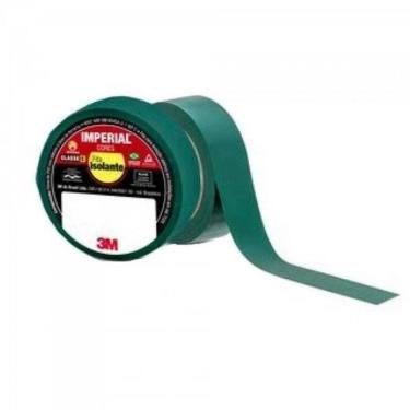 Imagem de Fita Isolante 18mm X 10m Imperial Verde 3m - Pct / 10