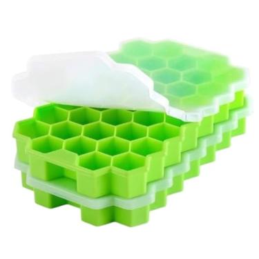 Imagem de Forma de Gelo Silicone Chocolate Bombom Drink Whisky Top Hexagono Colméia 37 Cavidades(2 UNI)