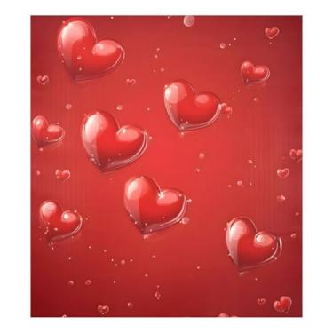 Imagem de Qilmy Capa magnética para máquina de lavar louça Dia dos Namorados amor coração 58 x 66 cm porta frontal capas decorativas de geladeira adesivo folha magnética máquina de lavar louça painel decalque