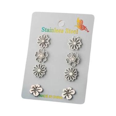 Imagem de Brincos Vintage Boêmios De Flor De Ameixa, Margarida, Sakura E Lírio P