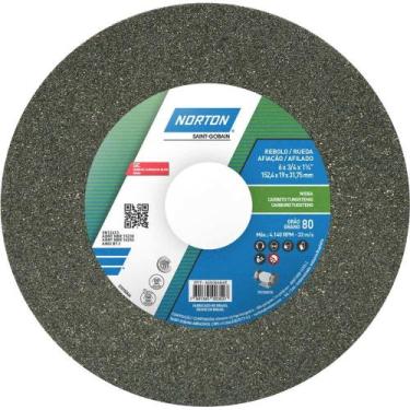 Imagem de Rebolo Reto 6" x 3/4" 39C Grão 80 Verde Norton OstenVonder