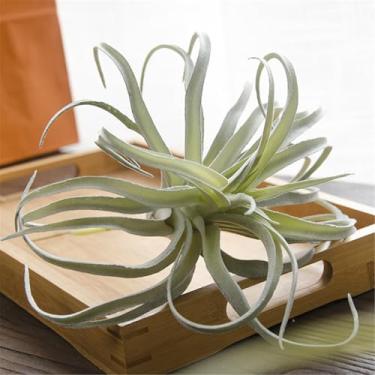 Imagem de Novas Plantas de Vime Grama Abacaxi Artificial Verdes Simulação para Decoração Casamento Lar Parede Escritório e Vitrine