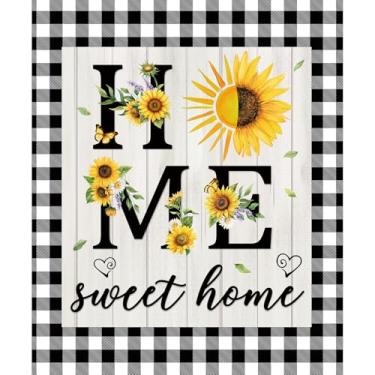 Imagem de Capa magnética de girassol para lava-louças de verão, capas magnéticas para lava-louças Sweet Home Spring para decoração de cozinha, capas de lavadora de louças, adesivo de geladeira, painel de