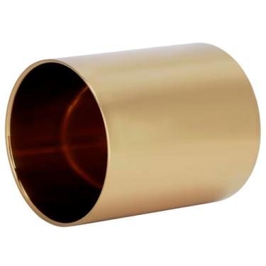 Imagem de GLOGLOW Porta-copos de Lápis de Aço Inoxidável, Design Moderno Com Superfície Lisa para Organização de Mesa, Ideal para Organizar Canetas, Réguas, Pincéis de Maquiagem (Ouro)