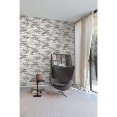 Imagem de Papel De Parede Muse Tijolo Cinza E Branco A58102