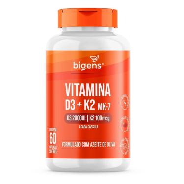 Imagem de Vitamina D3 + k2 Azeite Oliva - 60 Cápsulas Softgel - Bigens-Masculino