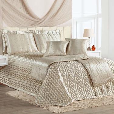 Imagem de Kit Cobre Leito Fascínio King Cetim 10 Peças Bronze