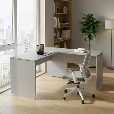 Imagem de Mesa em L para Escritório Diretor 150cm x 120cm de Canto F5 Office R, 