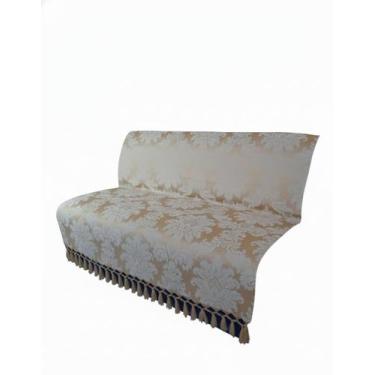 Imagem de Manta Xale Jacquard Sala Sofá Dourada 1,80X1,40 Reversível - Nosso Lar