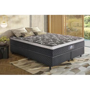 Imagem de Cama Box Gazin Queen Molas Ensacadas Opala - 158x71x198cm, Preto