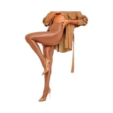 Imagem de Meias Calças Femininas De Cintura Alta, Super Elásticas, Casuais, Para