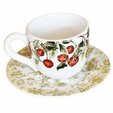 Imagem de Xícara Café Com Pires Reto Jungle Cerâmica Scalla 100ml