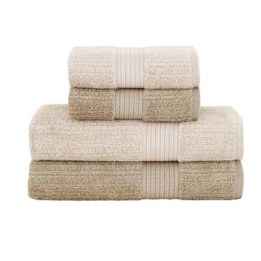 Imagem de Kit Jogo de Toalhas Buddemeyer 4 Peças Banhão e Rosto Fio Penteado Can