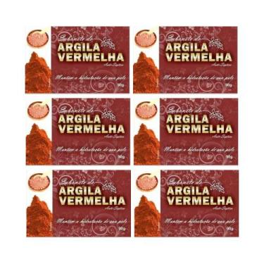 Imagem de Kit Sabonete em Barra Argila Vermelha Bionature 90g - 6 unidades