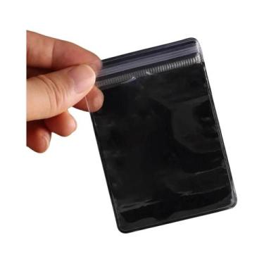 Imagem de Sacos Transparentes De PVC Com Fecho Zip Lock 100 Peças Embalagem Para