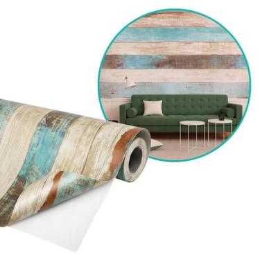 Imagem de Papel De Parede Decorativo Adesivo Mármore Madeira 30 Metros - RIO HOM