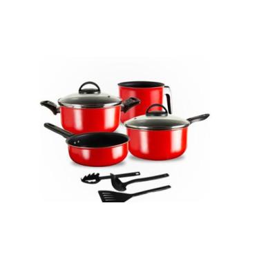 Imagem de Conjunto Panelas Teflon 07 Peças Vermelho - Marpal