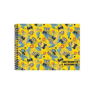 Imagem de Caderno De Desenho Escolar Capa Dura Minions Premium