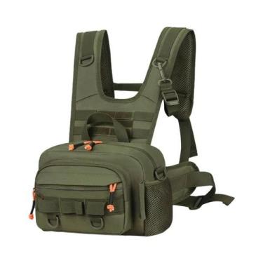 Imagem de Mochila Tática De Pesca Com Suportes Para Varas, Bolsa De Iscas, Armaz