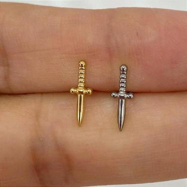 Imagem de Labret titânio punhal com rosca interna e processo pvd - no-brand, 6mm