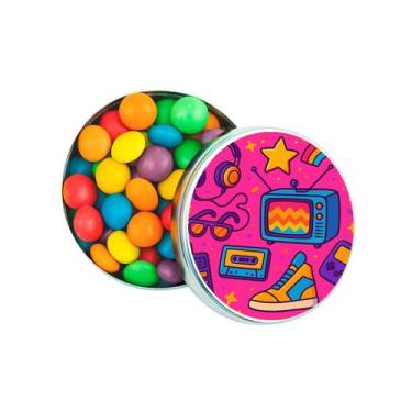 Imagem de Kit 30 Latinhas Lembrancinhas Anos 80 Cor: Prateado - Gil Festa Kids D