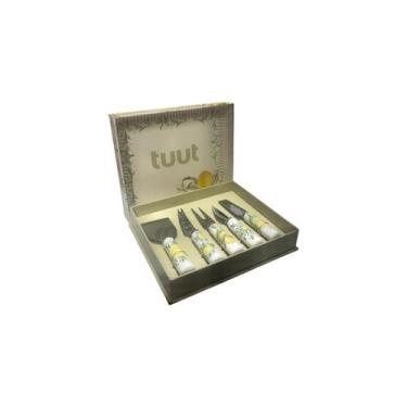 Imagem de Jg. Facas p/ Queijo c/ Cabo Porcelana Limone c/ 5 Peças - Tuut