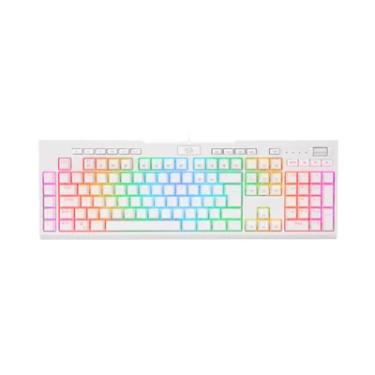 Imagem de Teclado Gamer Redragon Brahma Pro K586w, RGB, Switch Optico Brown, Branco