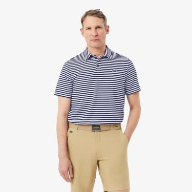 Imagem de Camisa Polo Lacoste Golf Modelagem Reta Ultra Dry Listrada Masculina-Masculino